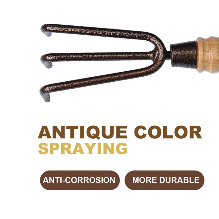 Mini 3 prong hand rake