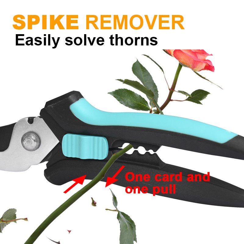 hand bypass pruners remove spike function
